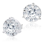 Fashion 925 Silver Ear Stud With Round CZ STS-3230